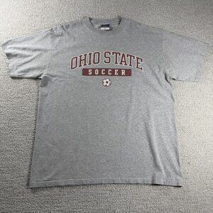 Champion Ohio State Buckeyes Soccer T-shirt Gray Red Men’s Size XL